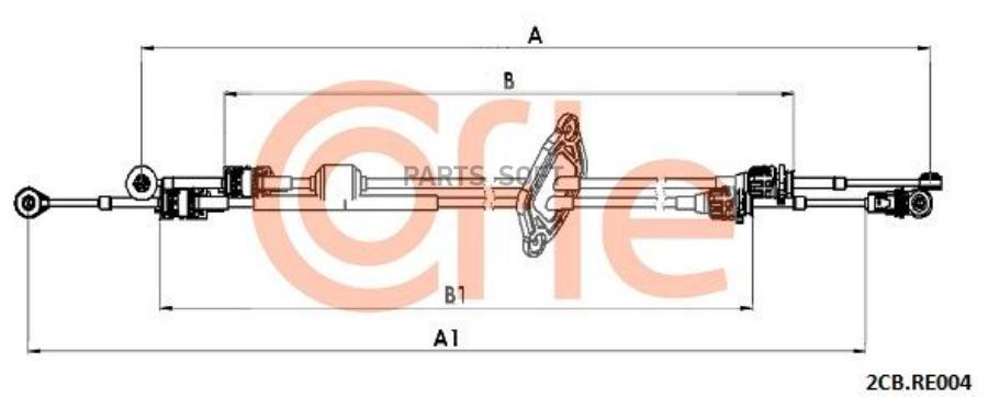

Трос Кпп Renault Master (6-Кпп) 14- Cofle арт. 922CBRE004