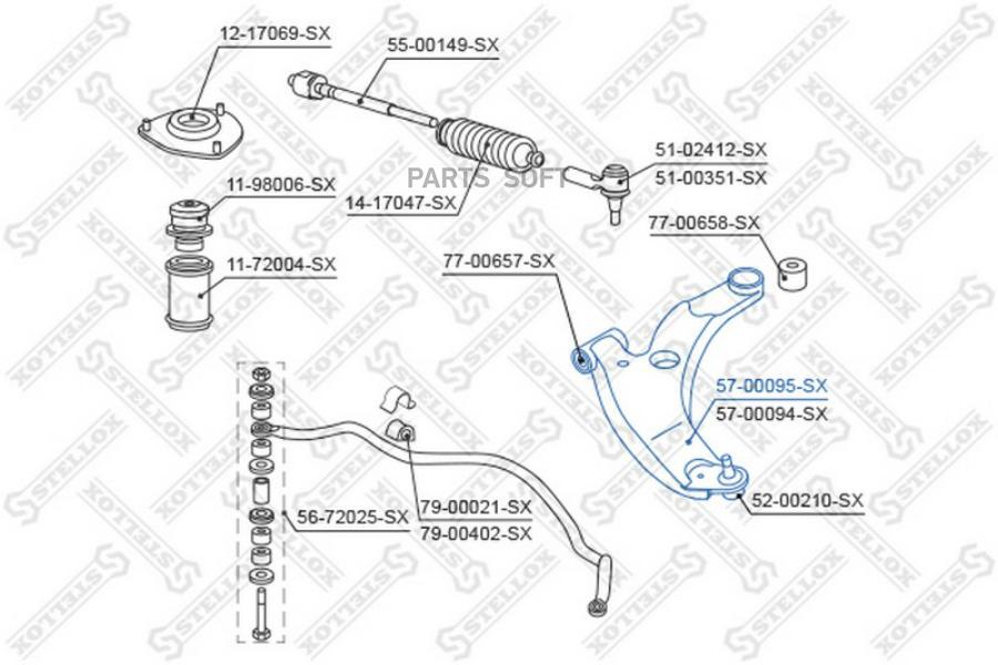 

Рычаг подвески Stellox 5700095SX