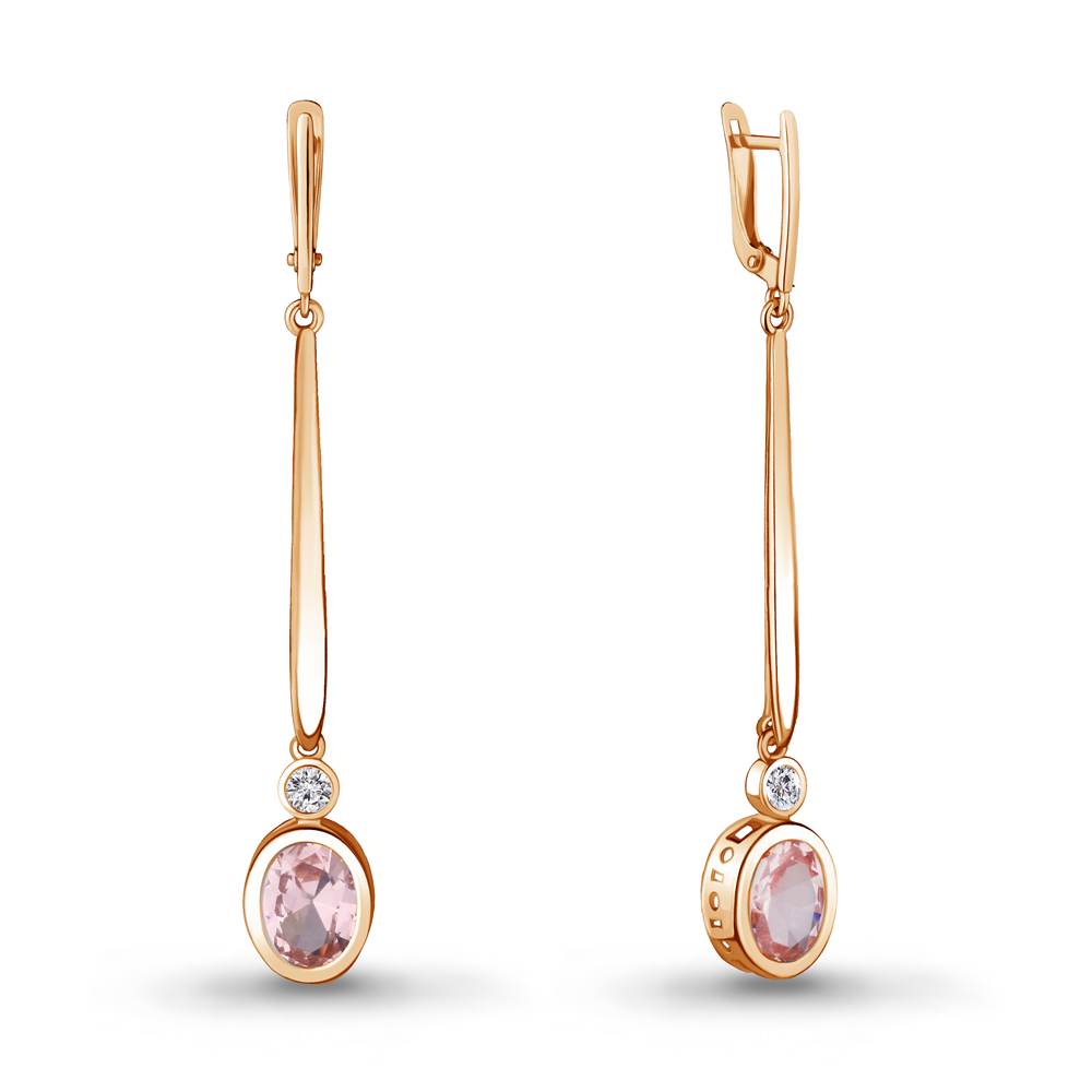 

Серьги из серебра с фианитом Aquamarine 4720190А_925_з, 4720190А_925_з