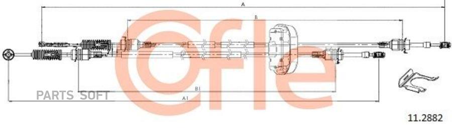 

Трос Кпп Renault Trafic 01- Opel Vivaro 01- Nissan Primaster 01- Cofle арт. 92112882