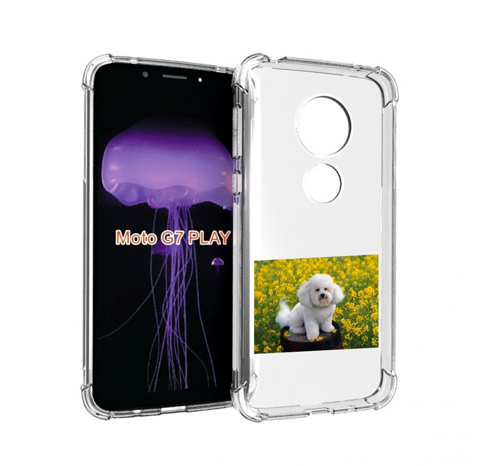 

Чехол MyPads пудель белыи для Motorola Moto G7 Play, Прозрачный, Tocco