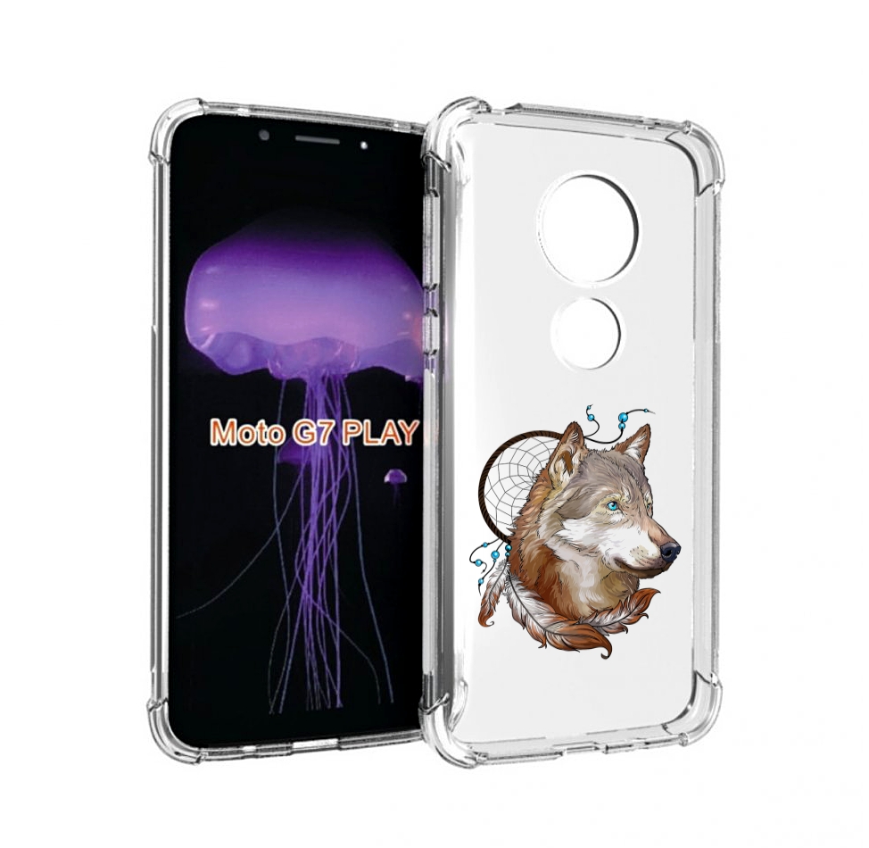 

Чехол MyPads волк и ловец снов для Motorola Moto G7 Play, Прозрачный, Tocco
