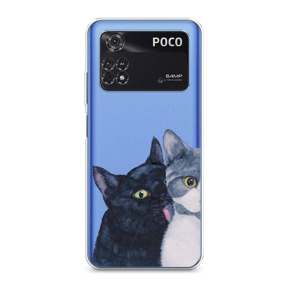 

Чехол Awog на Poco M4 Pro 4G "Кошачья любовь", Разноцветный, 313050-1