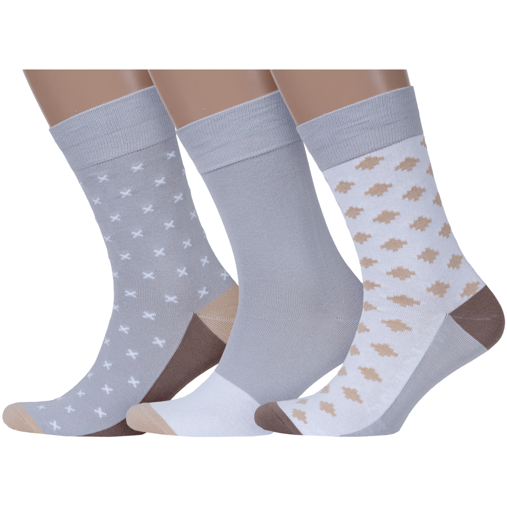 Комплект носков мужских MoscowSocksClub msk3-М46 разноцветных 25