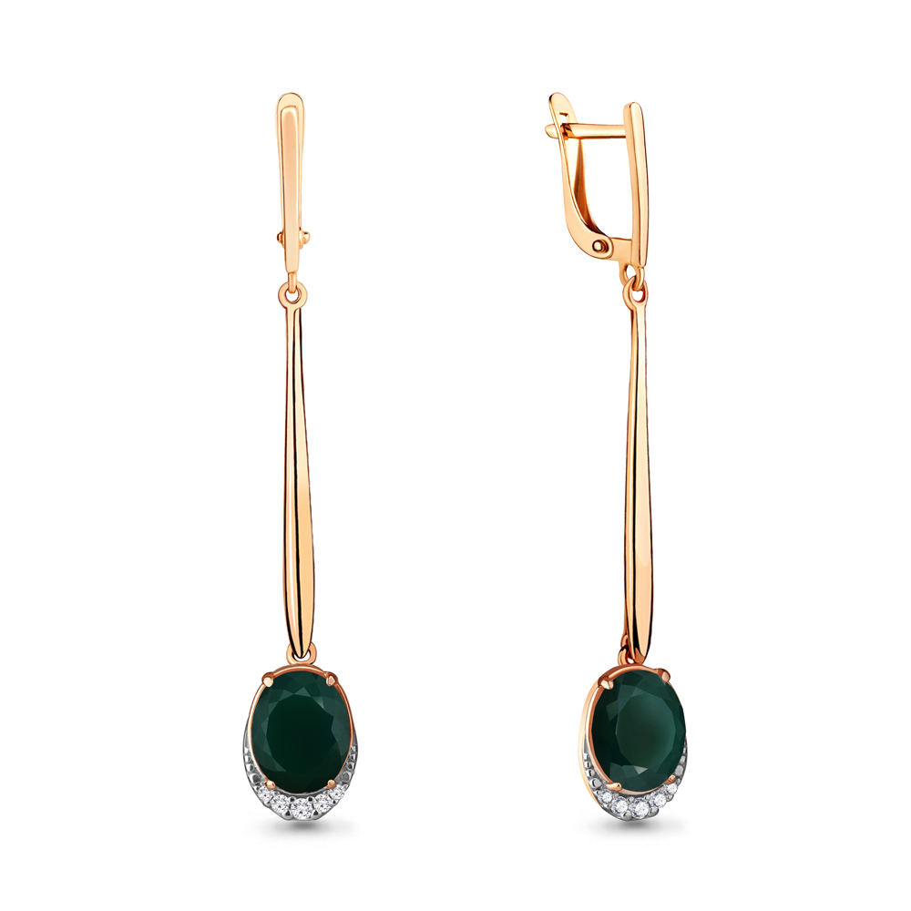

Серьги из серебра с агатом Aquamarine 4720209А_925_з, 4720209А_925_з