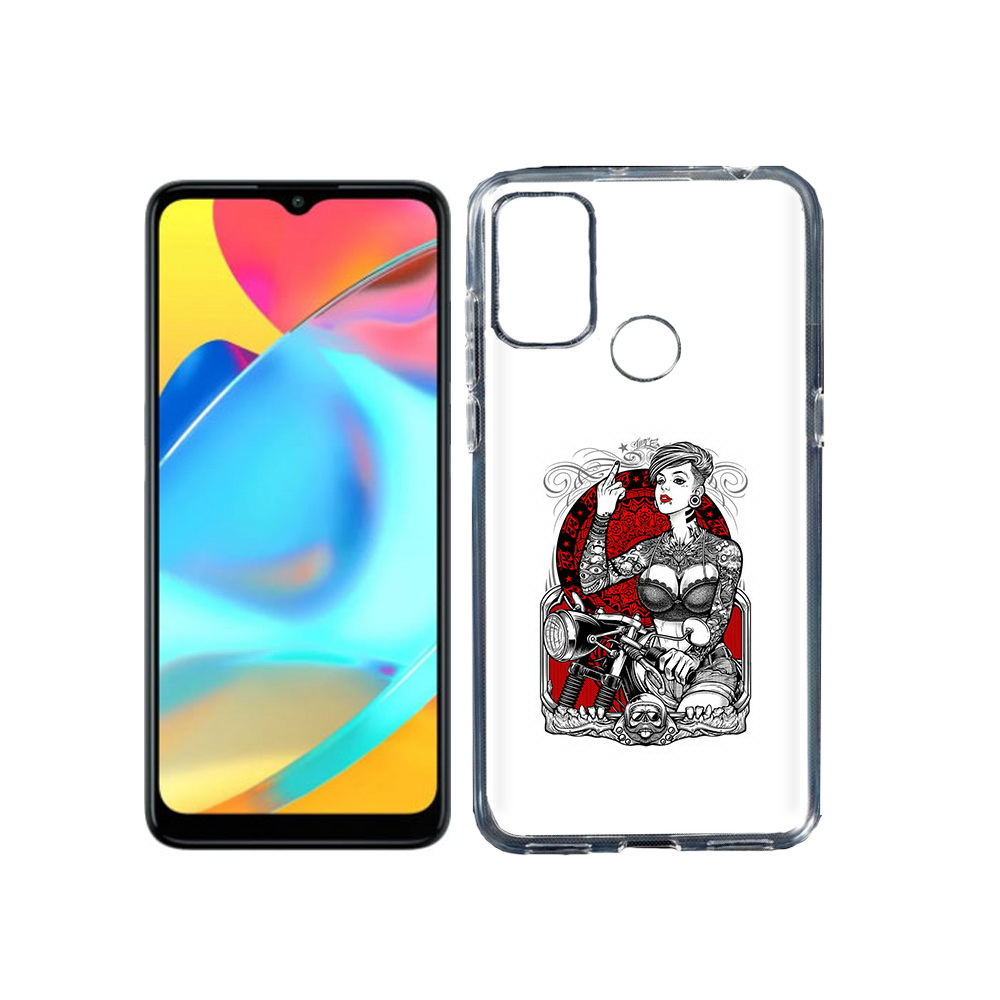 Чехол MyPads Tocco для Alcatel 3L 6056H (2021) девушка на мотоцикле (PT160724.669.308)