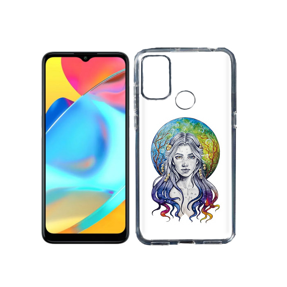 

Чехол MyPads Tocco для Alcatel 3L 6056H (2021) девушка с красивыми волосами, Прозрачный, Tocco
