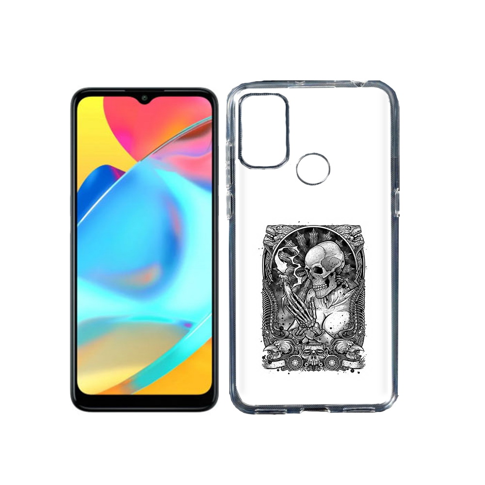 

Чехол MyPads Tocco для Alcatel 3L 6056H (2021) девушка скелет (PT160724.669.316), Прозрачный, Tocco