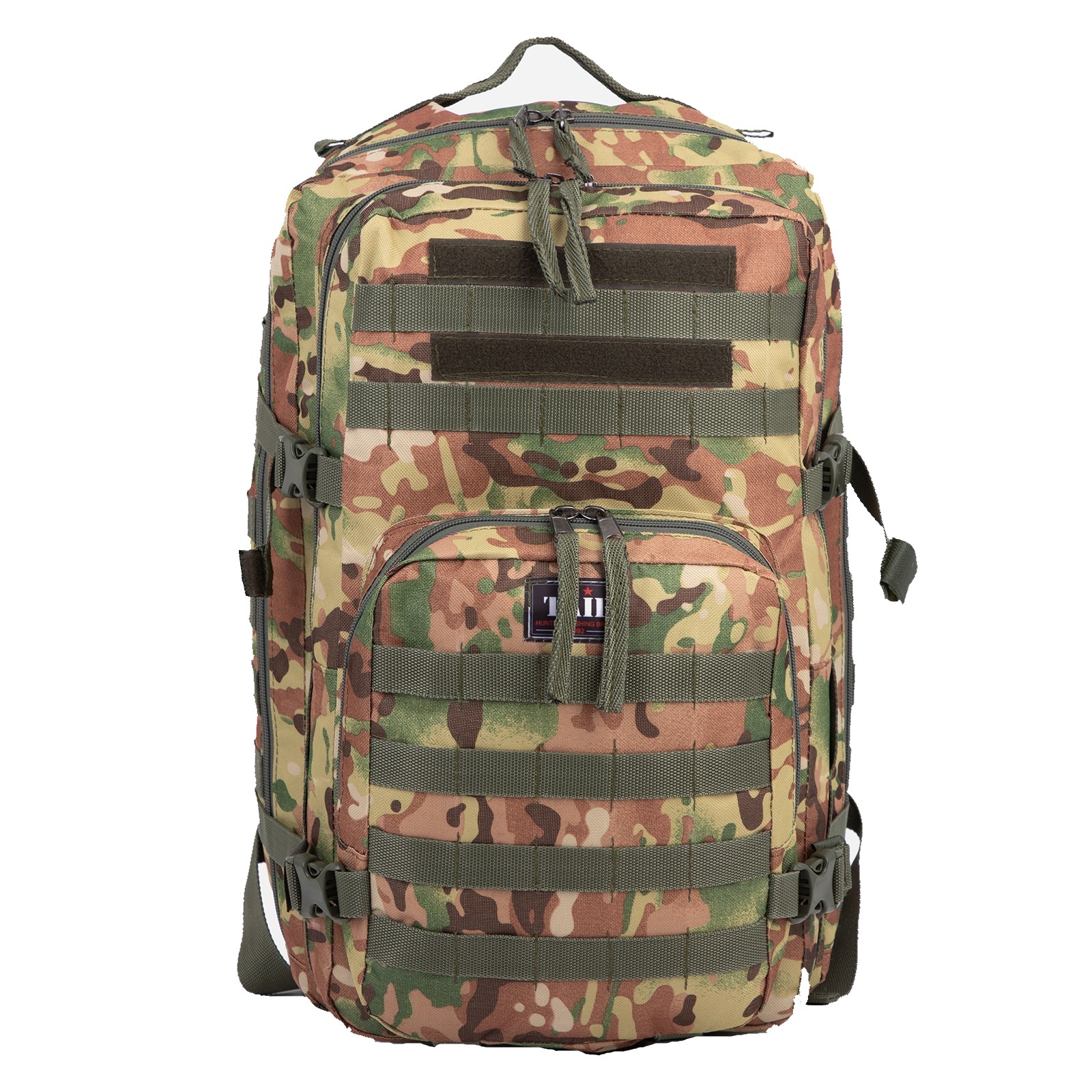 Рюкзак тактический, 40 л, отдел на молнии, 2 наружных кармана, цвет коричневый/камуфляж