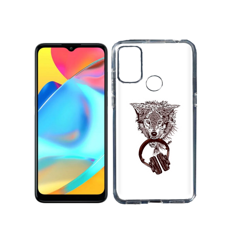 

Чехол MyPads Tocco для Alcatel 3L 6056H (2021) дикий волк (PT160724.669.325), Прозрачный, Tocco