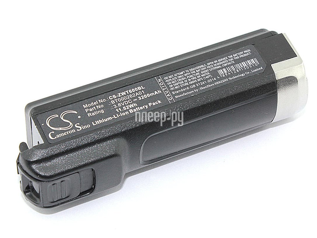 

аккум CameronSino(схож с CS-ZWT600BL)д/термин сбора данных Zebra WT6000 3.6V 3200mAh086909