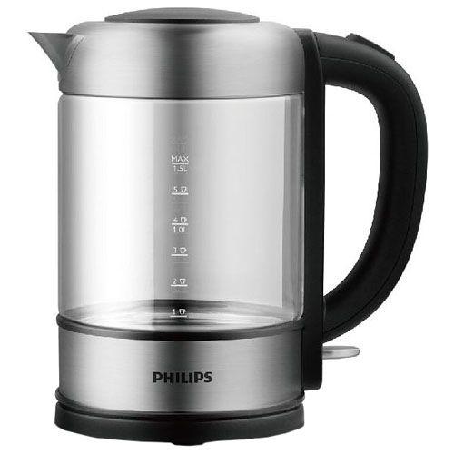 фото Чайник электрический philips avance collection 1.5 л black, transparent