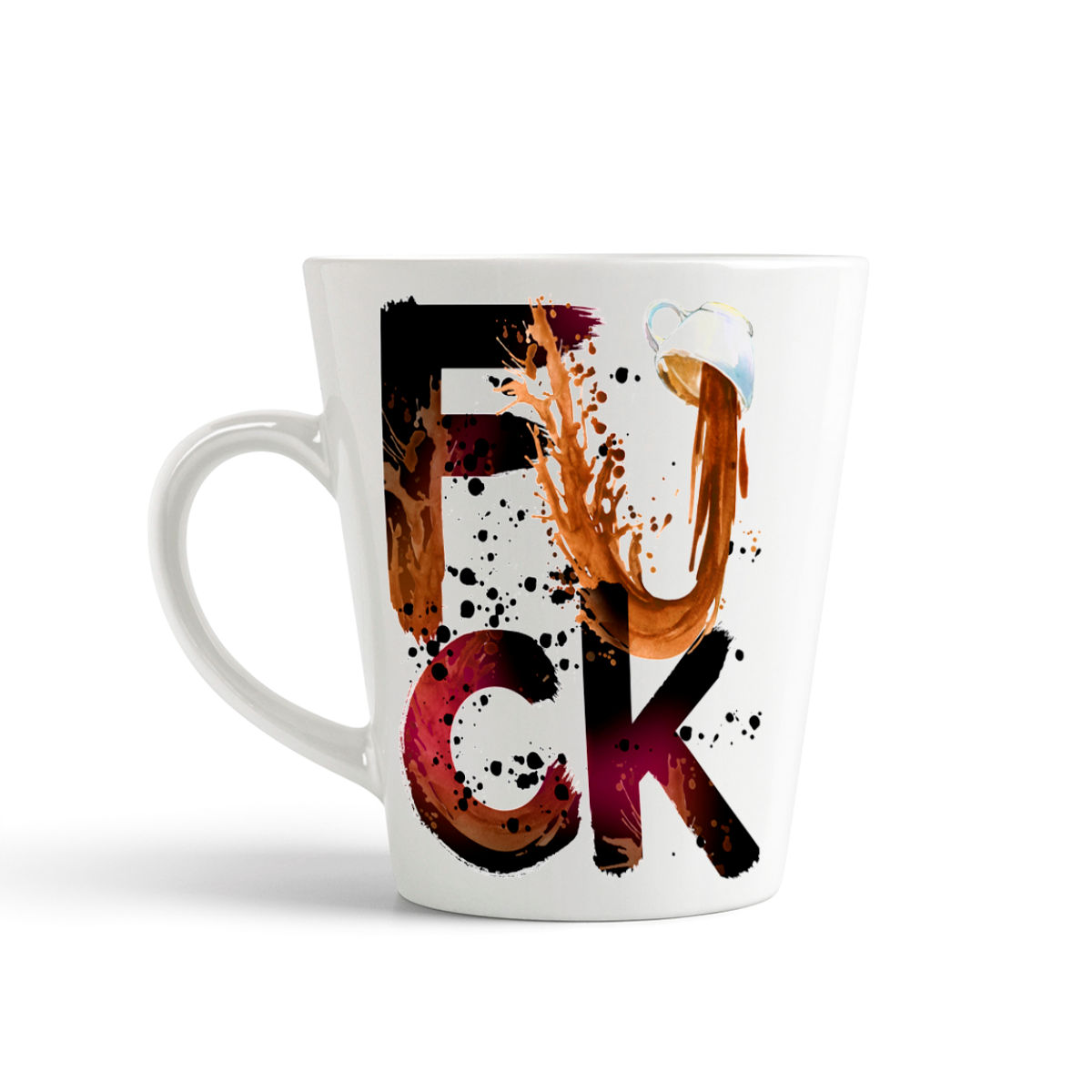 

Конусная кружка CoolPodarok Краски. Fuck. Кофе