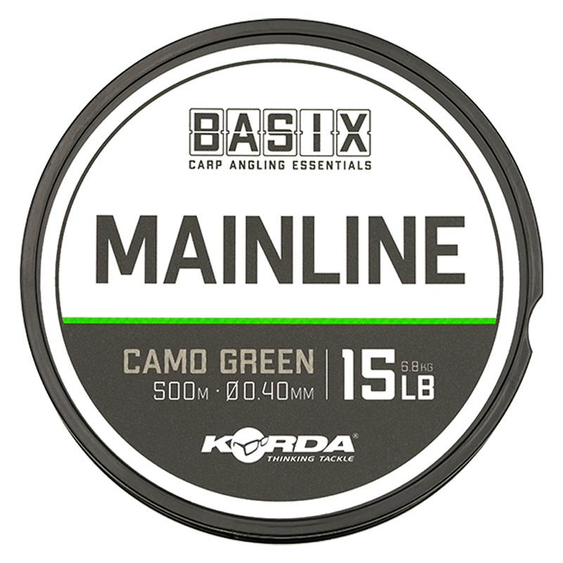 

Леска KORDA Basix Main Line 0,4мм 500м 15lb Camo green, Зеленый, KBX009