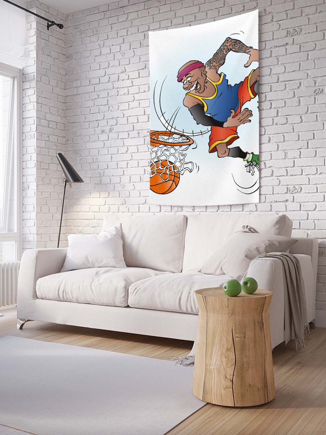 

Вертикальное фотопанно на стену JoyArty Веселый баскетболист 100x150 см, Веселый баскетболист