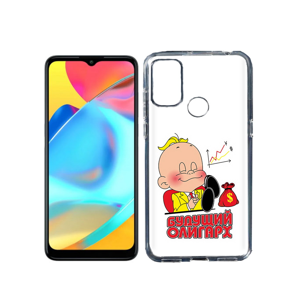 

Чехол MyPads Tocco для Alcatel 3L 6056H (2021) Будущий олигарх (PT160724.669.37), Прозрачный, Tocco