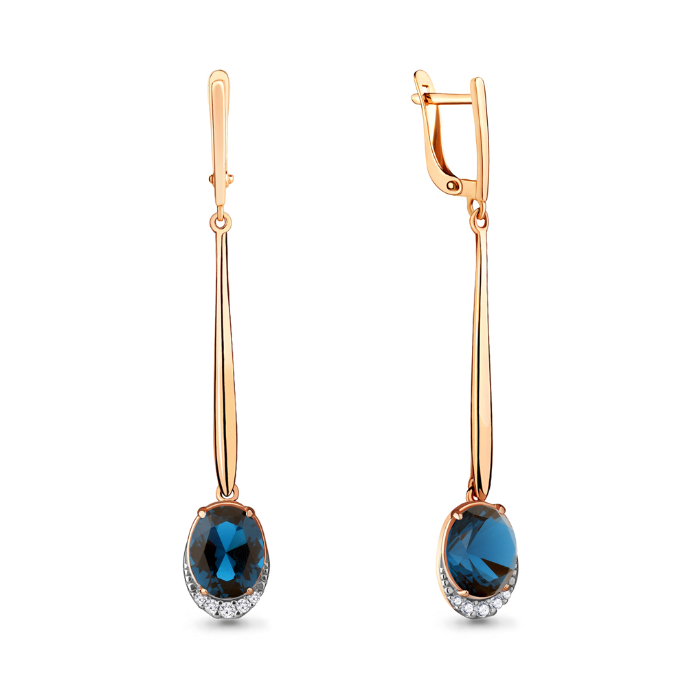 

Серьги из серебра с топазом Aquamarine 4720293А_925_з, 4720293А_925_з