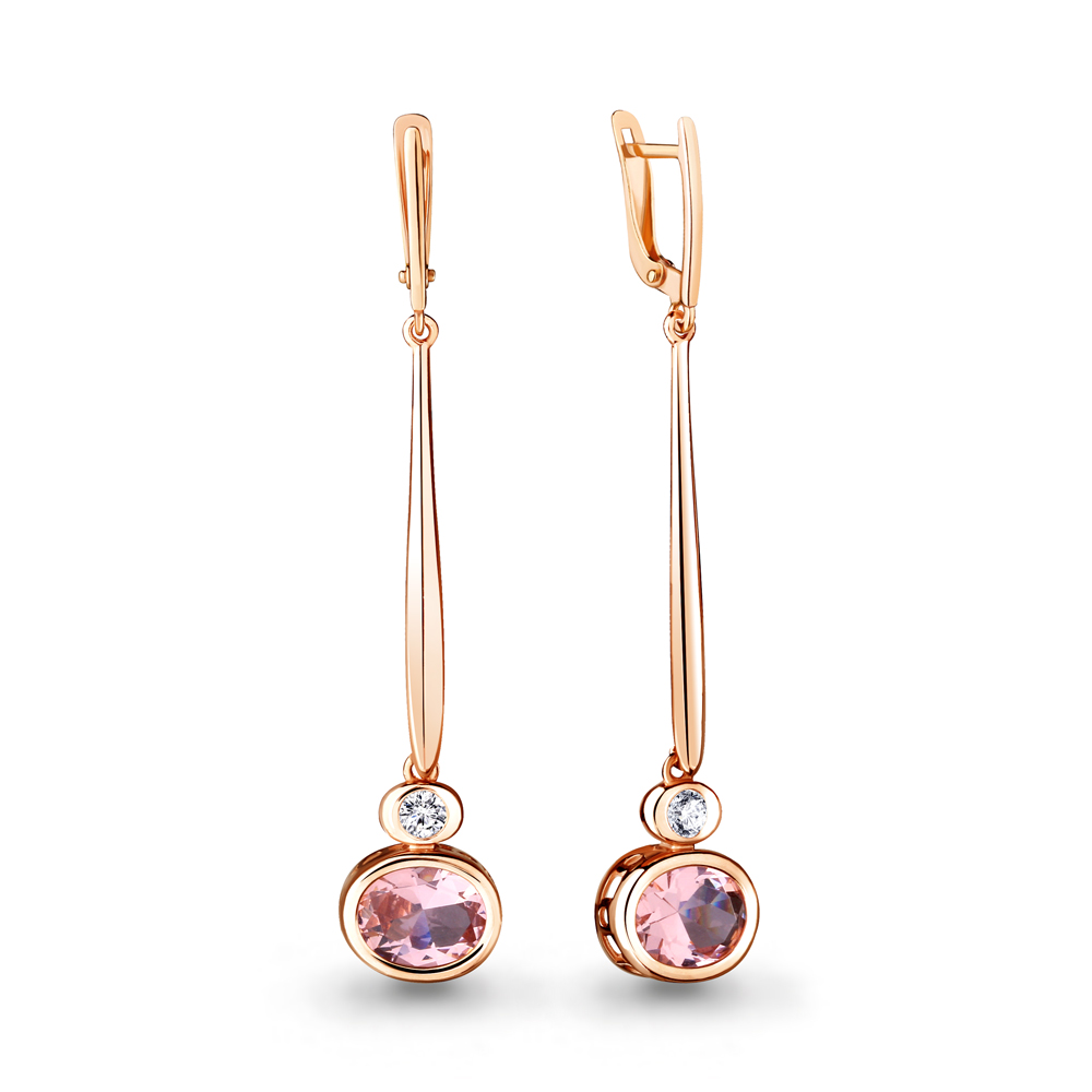 

Серьги из серебра с фианитом Aquamarine 4720390А_925_з, 4720390А_925_з