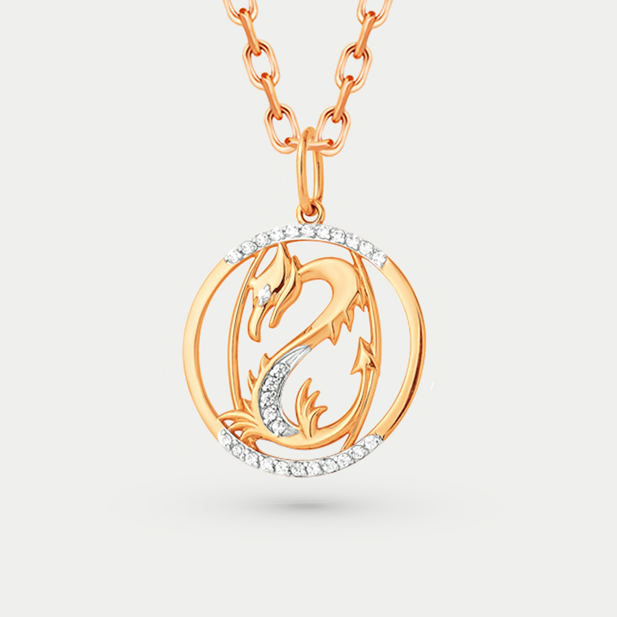 

Подвеска из красного золота EFREMOV П1328269, фианит, П1328269