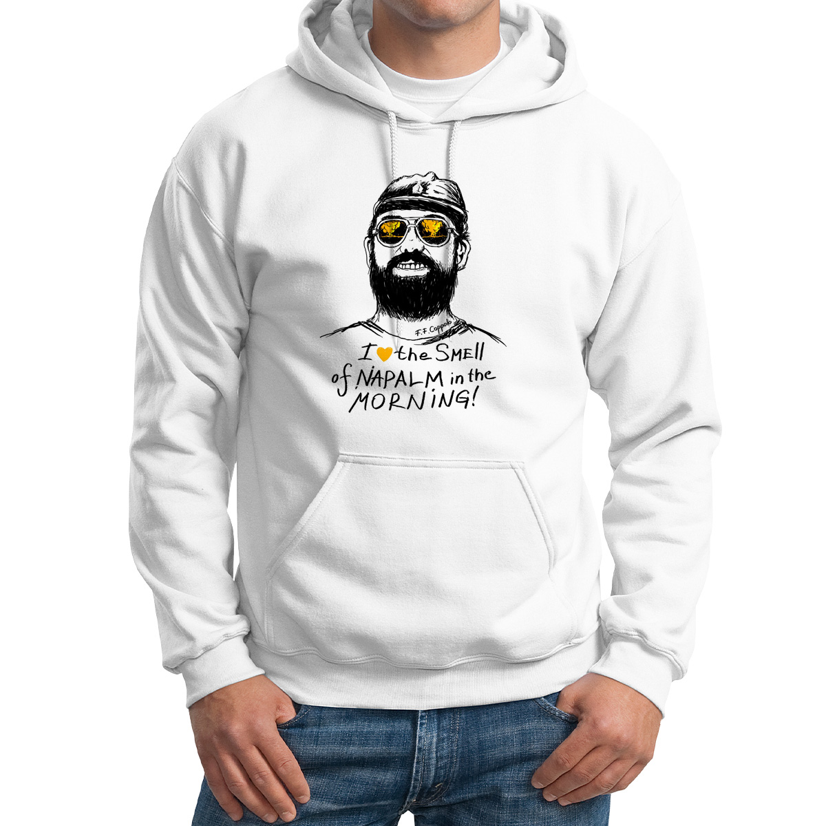 

Худи унисекс CoolPodarok Парень с бородой I love the smell белое 64 RU, M0151506