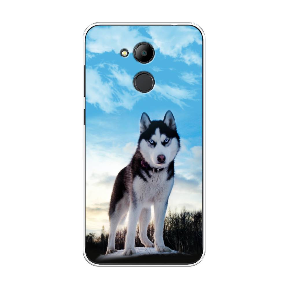 

Чехол Awog на Honor 6C Pro "Хаски 3", Белый;черный;голубой, 63850-2