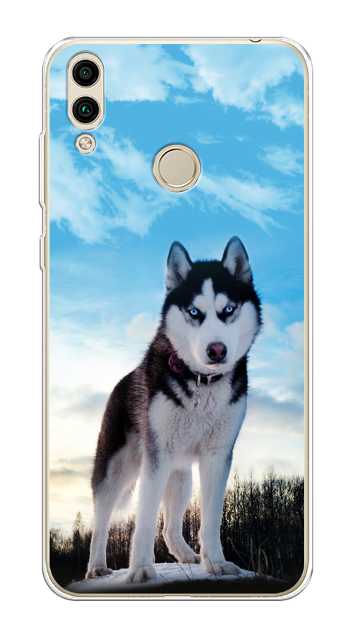

Чехол Awog на Honor 8C "Хаски 3", Белый;черный;голубой, 67150-2