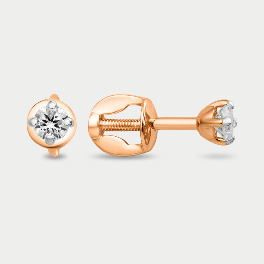 

Серьги из красного золота Династия 013502-1102, фианит, 013502-1102