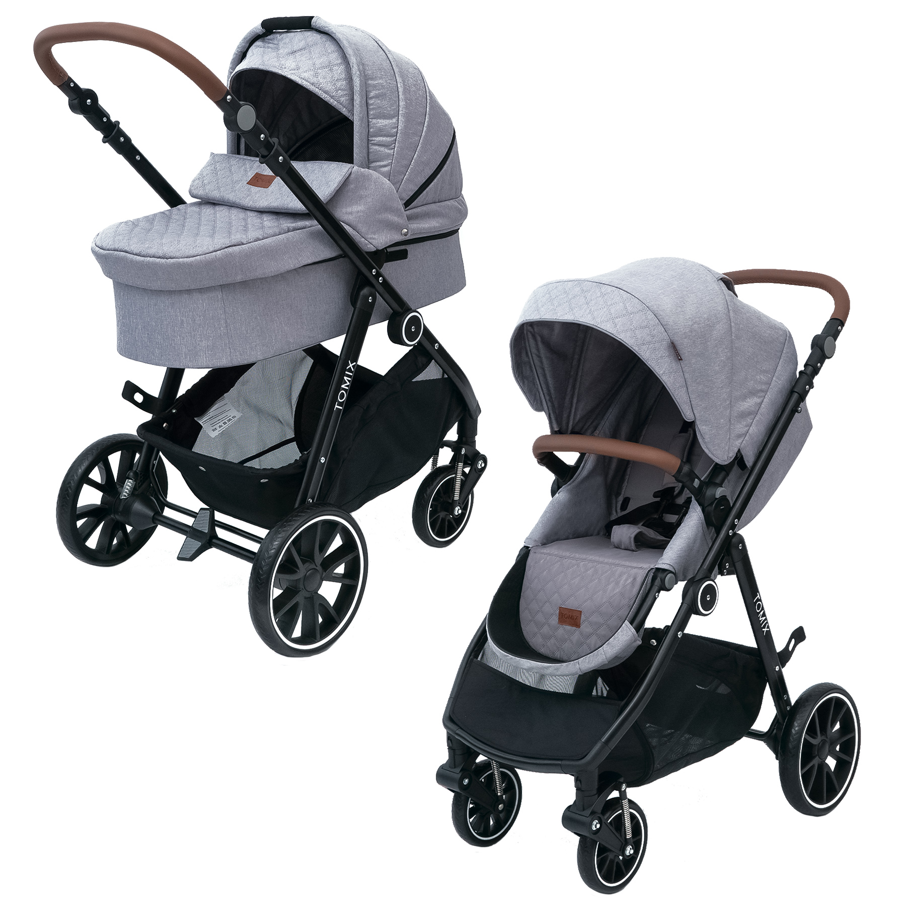 

Коляска детская 2 в 1 TOMIX Aura Grey, Aura