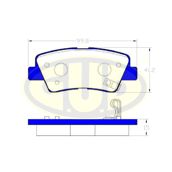 К-т колодки зад hyu i10 1.0/kia rio iii/carens 1.25/1.4/1.6/crdi/1.7crdi 11-