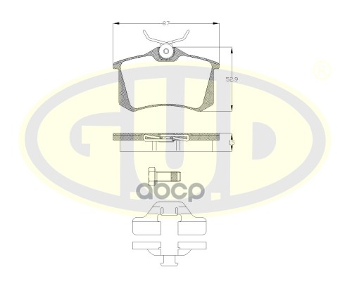 Тормозные колодки G.U.D. GBP880100