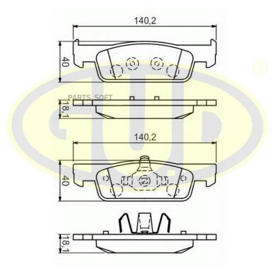 

Тормозные колодки G.U.D. GBP880126