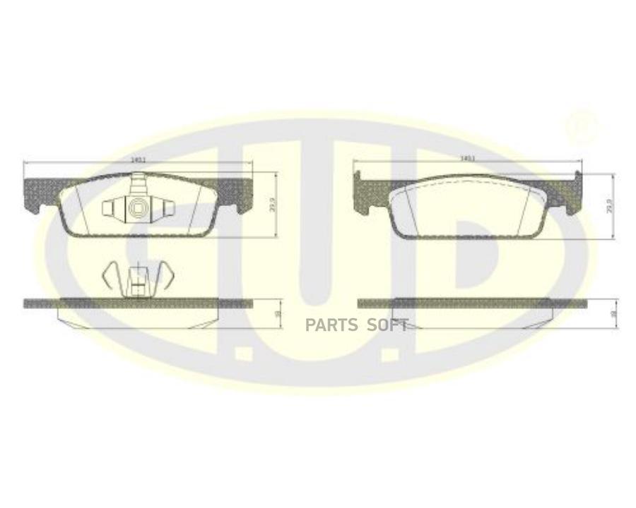 

Тормозные колодки G.U.D. GBP880127