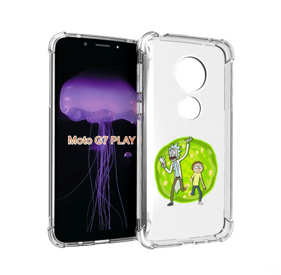 фото Чехол mypads рик-и-морти-в-кружке для motorola moto g7 play