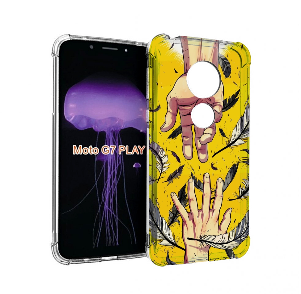 

Чехол MyPads рука-в-руку для Motorola Moto G7 Play, Прозрачный, Tocco