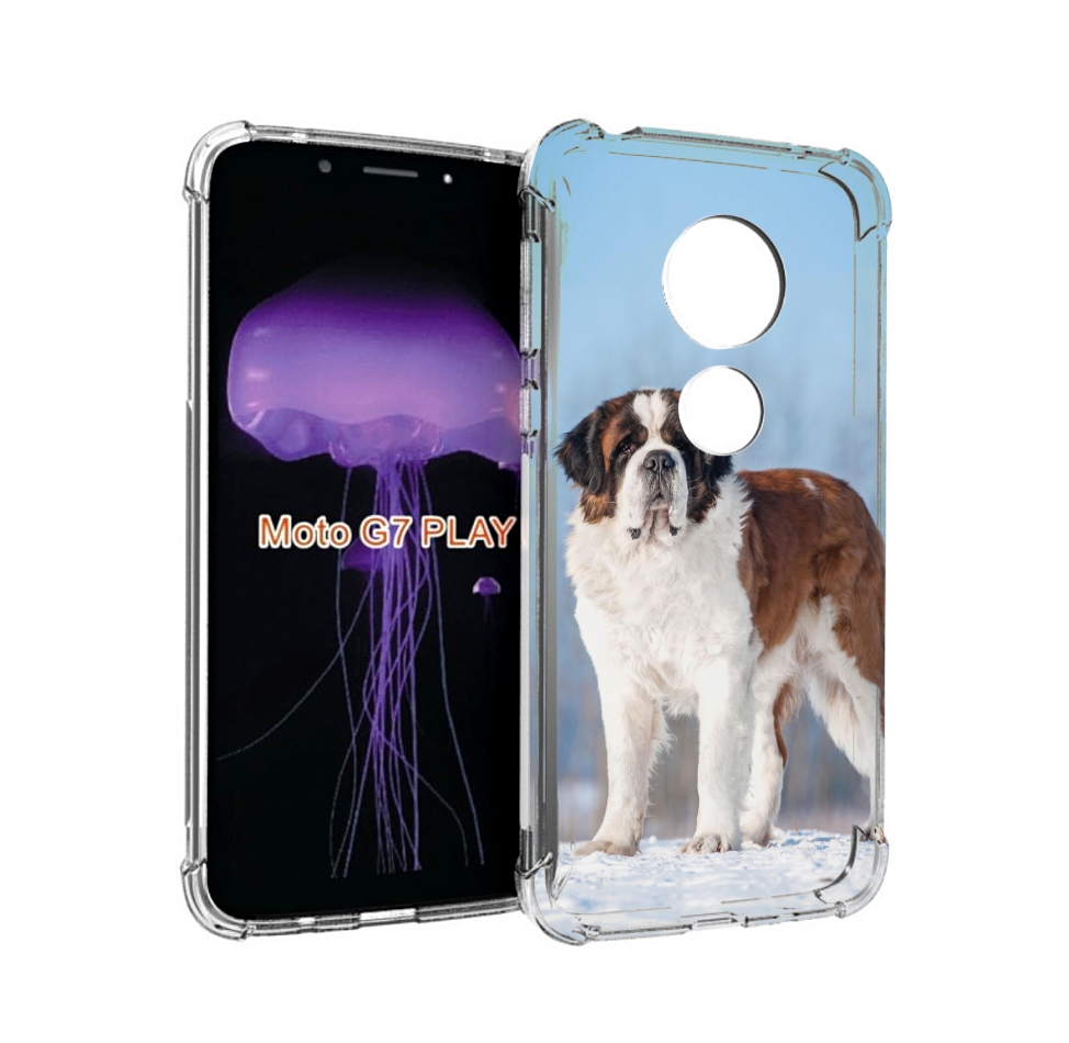 

Чехол MyPads сенбернар для Motorola Moto G7 Play, Прозрачный, Tocco