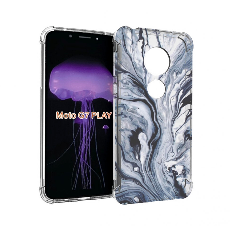 

Чехол MyPads серая краска для Motorola Moto G7 Play, Прозрачный, Tocco