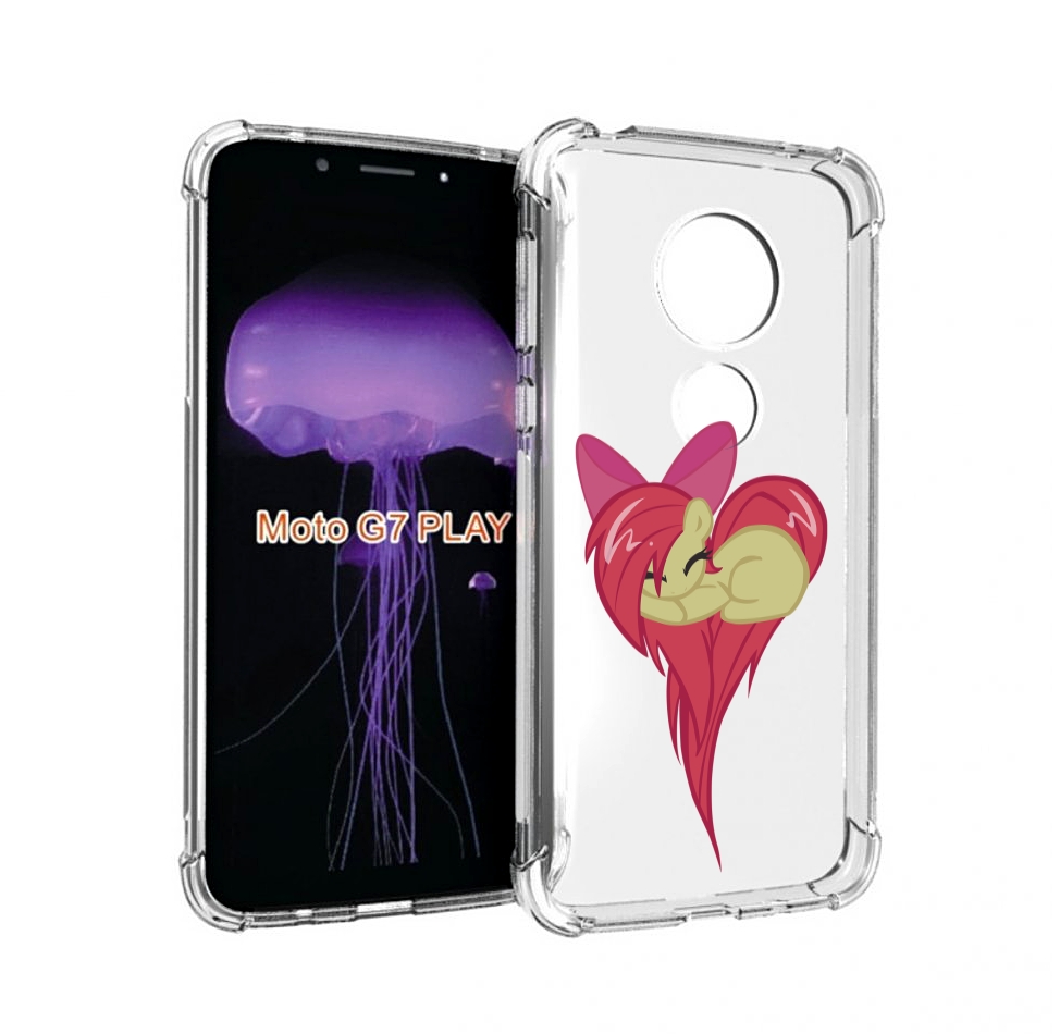 

Чехол MyPads сердце-из-пони для Motorola Moto G7 Play, Прозрачный, Tocco