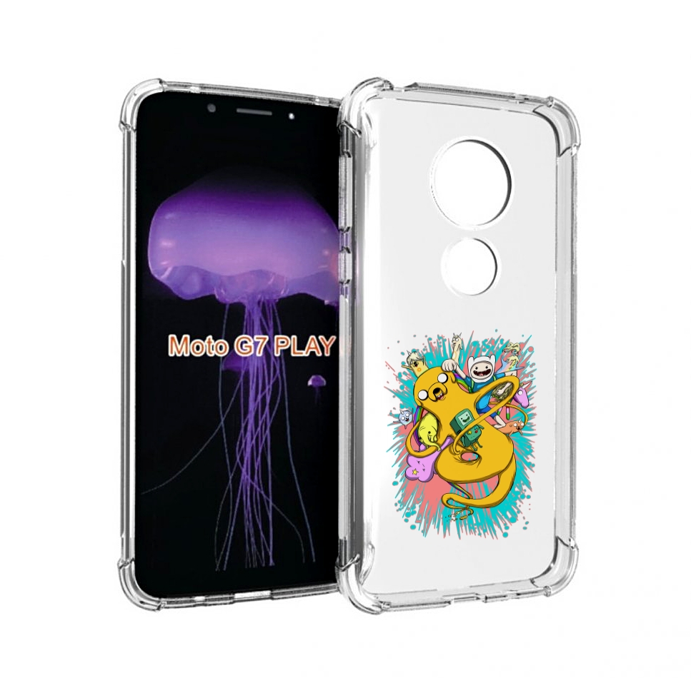 

Чехол MyPads время приключений рисунок для Motorola Moto G7 Play, Прозрачный, Tocco
