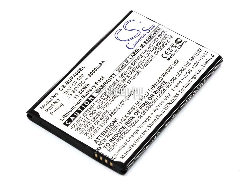 

аккум CameronSino(схож с CS-BUF400BL) д/термин сбора данных Bluebird EF400 3000mAh 080490