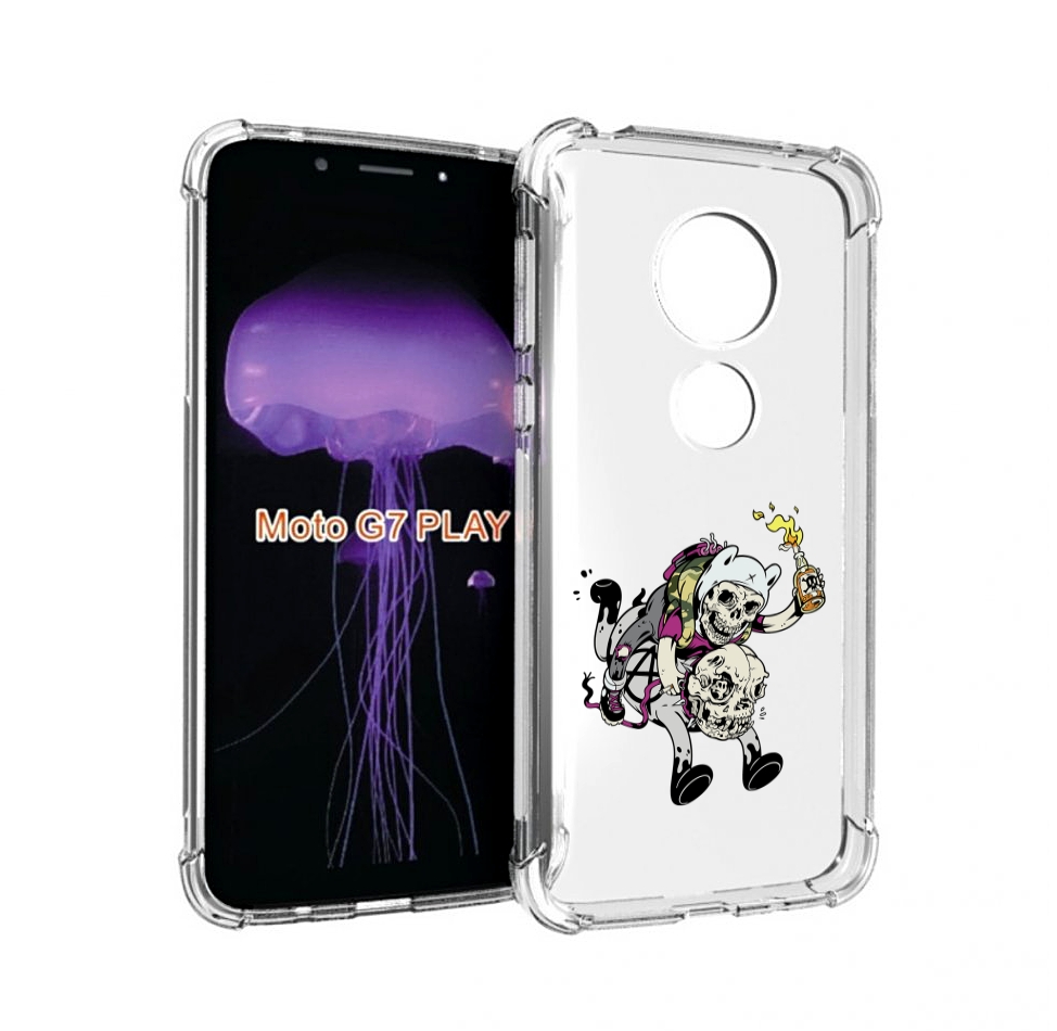 

Чехол MyPads время приключений скелеты для Motorola Moto G7 Play, Прозрачный, Tocco