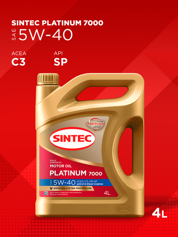 

Sintec Platinum 7000 5W40 C3 SP 4л