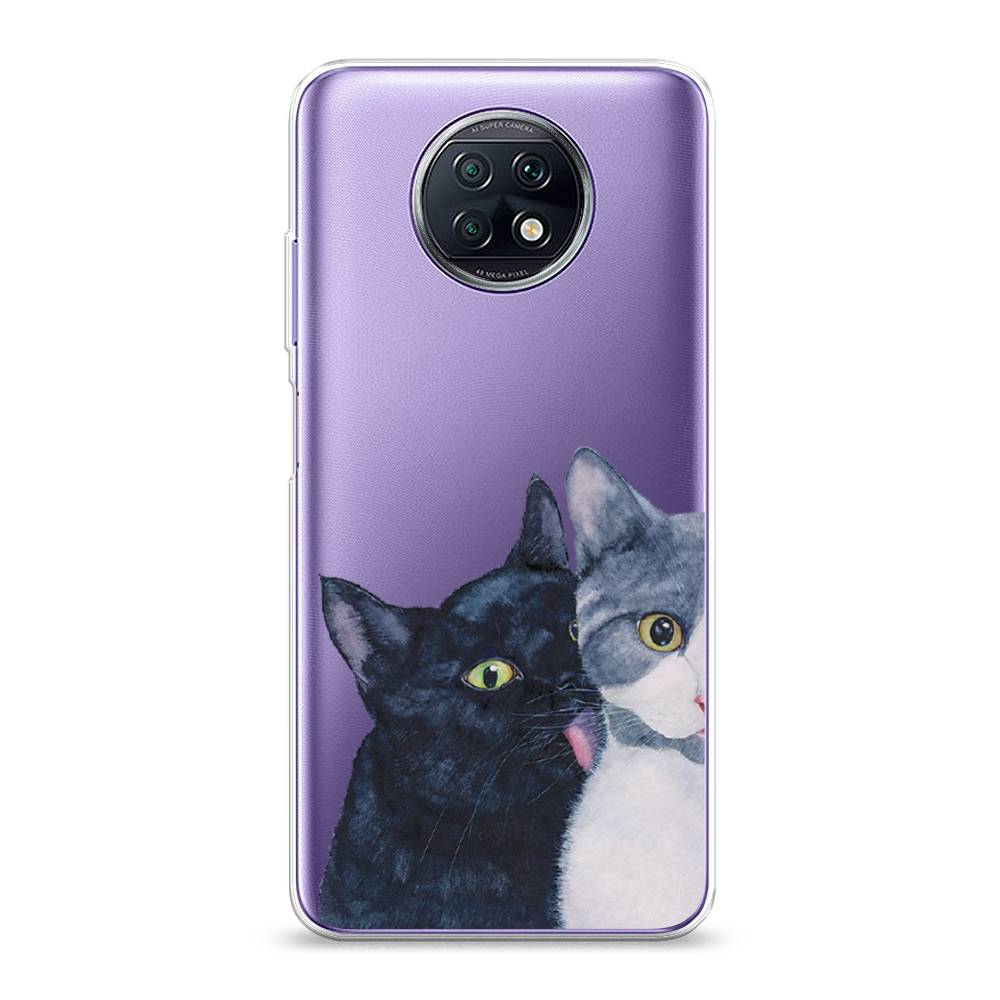 фото Силиконовый чехол "кошачья любовь" на xiaomi redmi note 9t awog