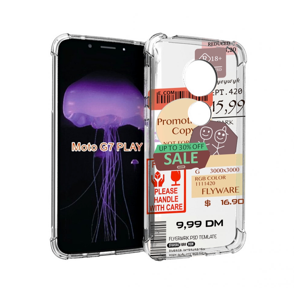 

Чехол MyPads скидочные-купоны-принт для Motorola Moto G7 Play, Прозрачный, Tocco