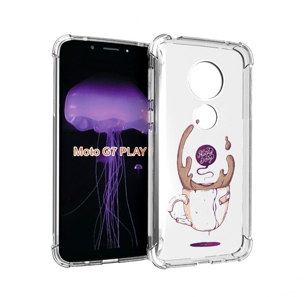 

Чехол MyPads сломанный стаканчик для Motorola Moto G7 Play, Прозрачный, Tocco