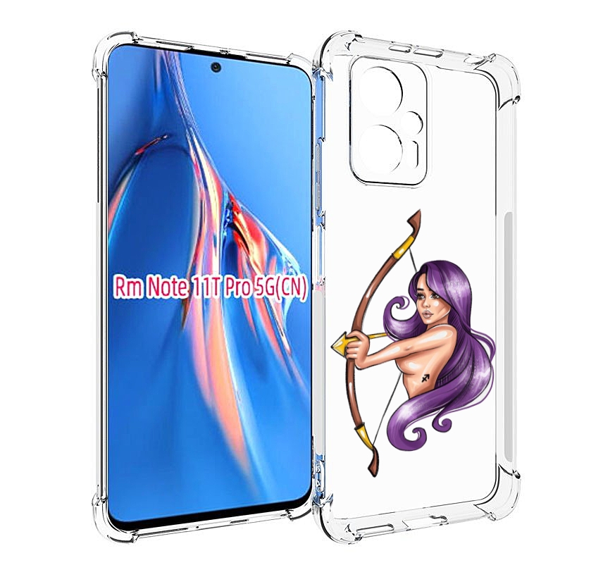 

Чехол MyPads Девушка-Стрелец женский для Xiaomi Redmi Note 11T Pro / 11T Pro Plus / Poc..., Прозрачный, Tocco