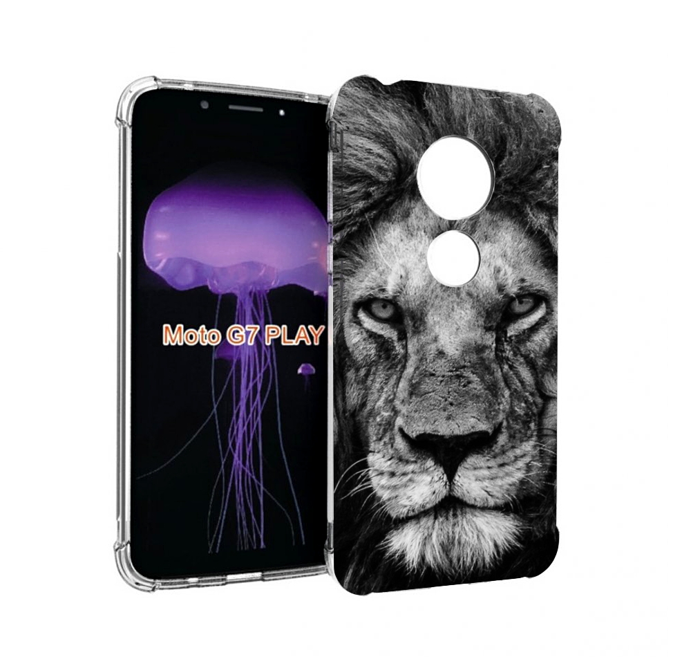 

Чехол MyPads смуглый лев мужской для Motorola Moto G7 Play, Прозрачный, Tocco