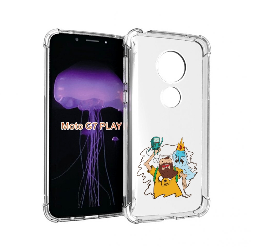 

Чехол MyPads время приключений старый Финн для Motorola Moto G7 Play, Прозрачный, Tocco