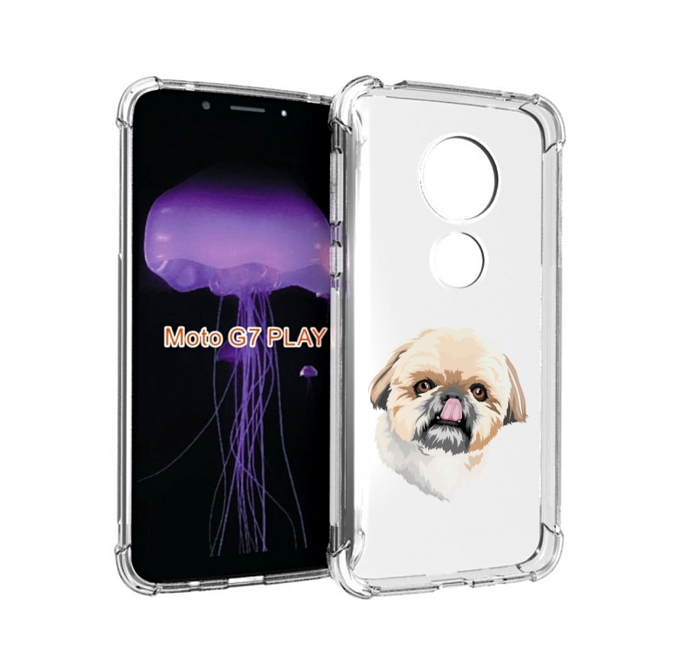 

Чехол MyPads собачка-с-язычком для Motorola Moto G7 Play, Прозрачный, Tocco