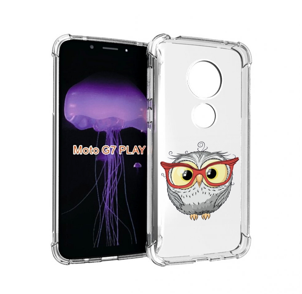 

Чехол MyPads сова-в-красных-очках для Motorola Moto G7 Play, Прозрачный, Tocco