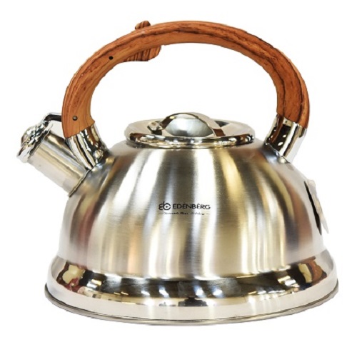 

Чайник со свистком EDENBERG из нержавеющей стали для всех видов плит 3 л коричневый, EB-3539